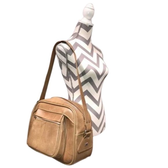 American Tourister Vintage 1960's Soft Shell Light Tan Retro Travel Bag RARE - Picture 4 of 16